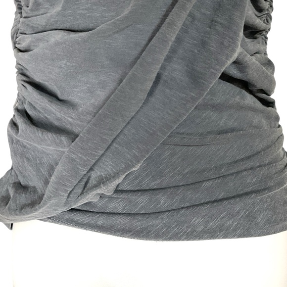 Sundry Strapless Tube Top Sz S Ruched Crossover Gray Neutral Going Out - Picture 6 of 12